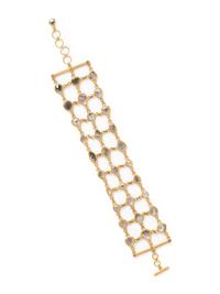 YELLOW GOLD AND DIAMOND SLICE BRACELET