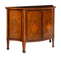 A George III Harewood and Marquetry Commode