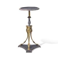 A Neoclassical Style Gilt and Patinated Bronze Gueridon