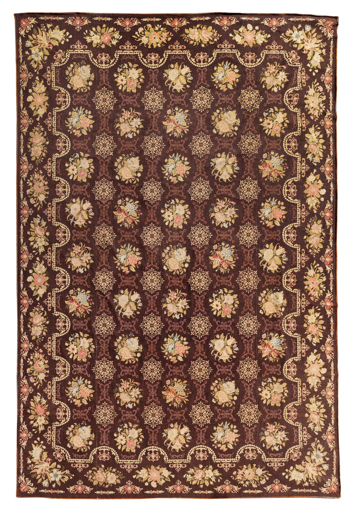 An English Needlepoint Wool Carpet