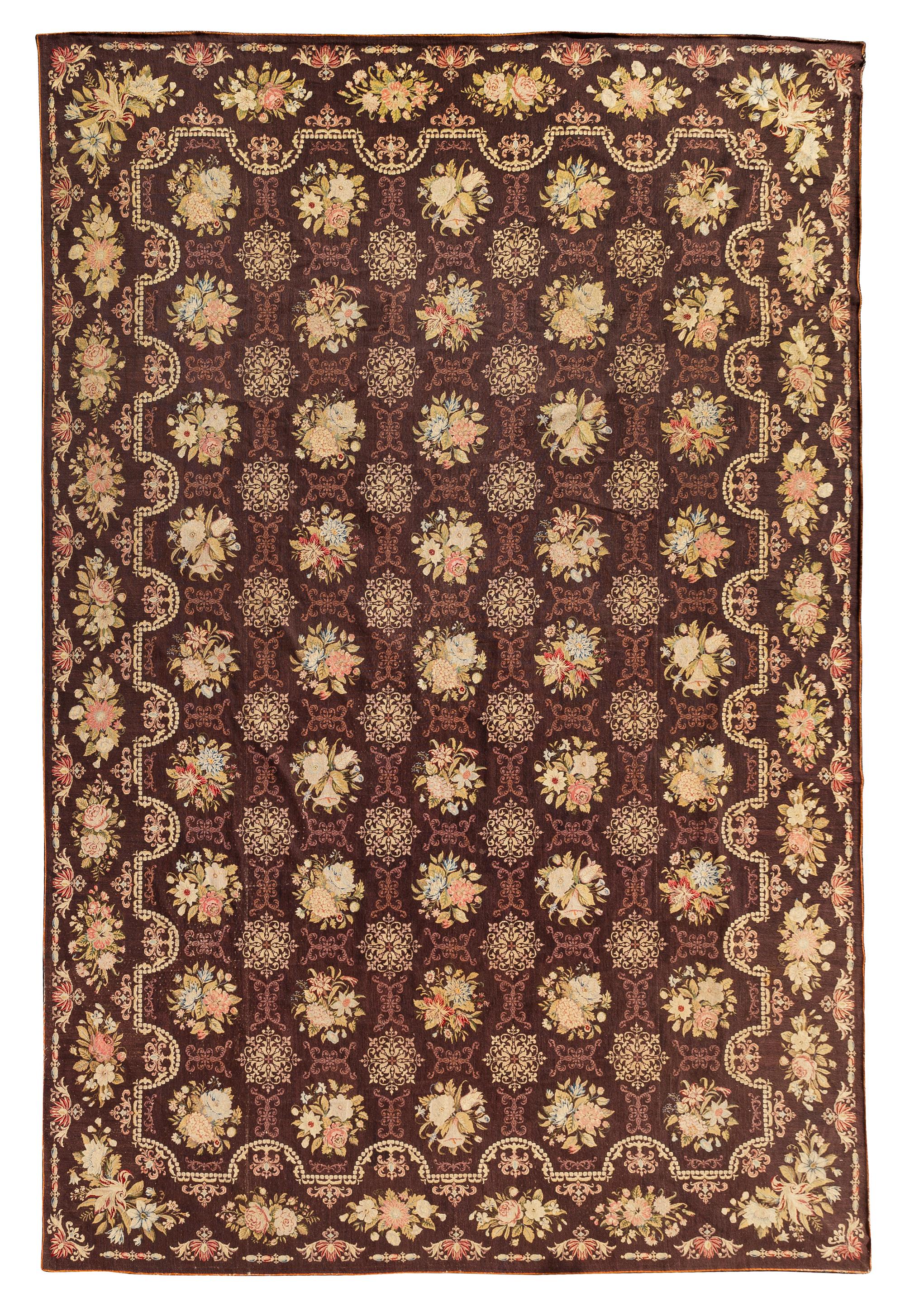 An English Needlepoint Wool Carpet