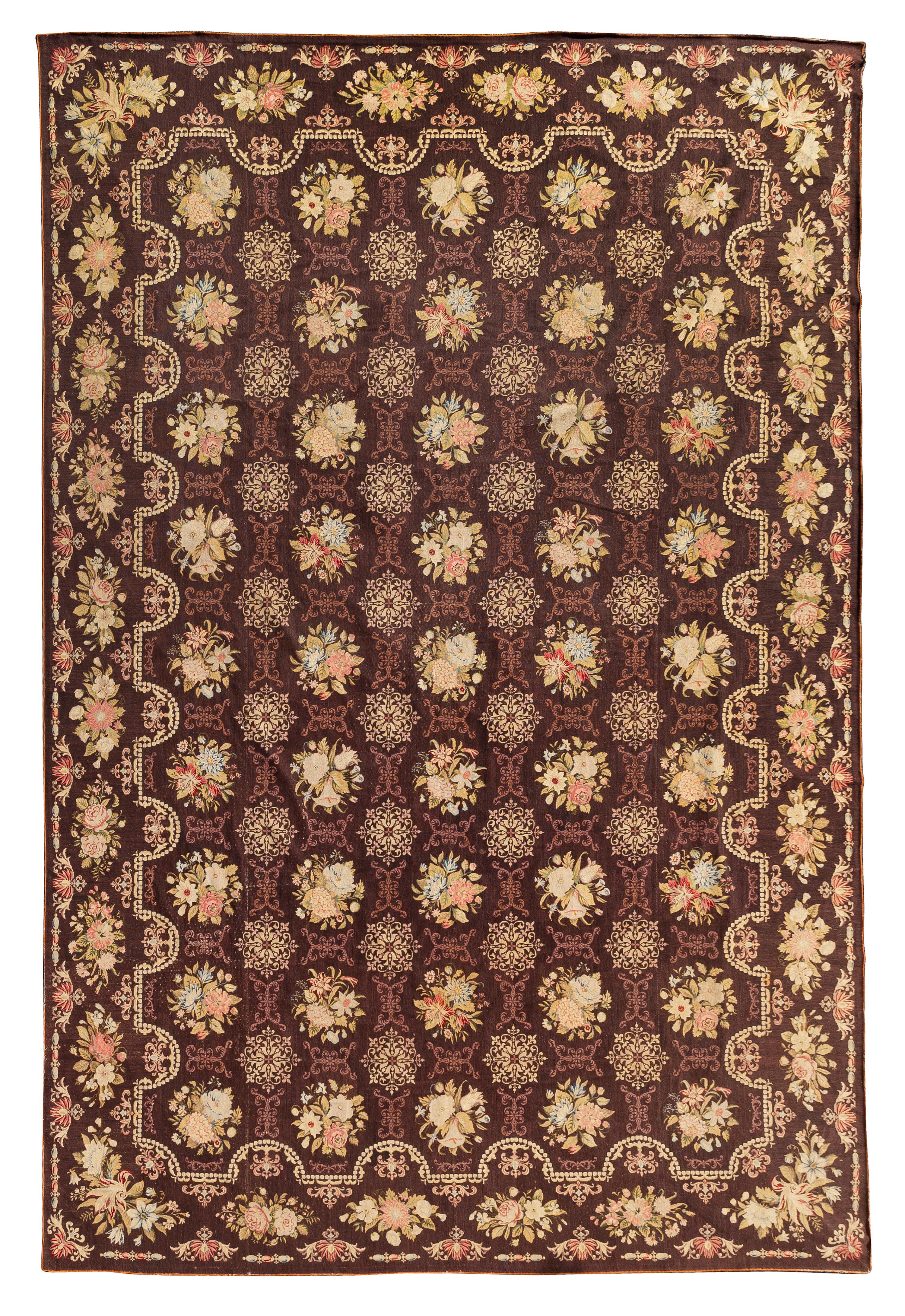 An English Needlepoint Wool Carpet