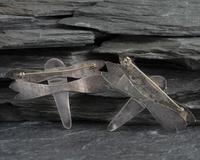 Pair of Navajo Silver and Turquoise Dragonfly Brooches / Pins