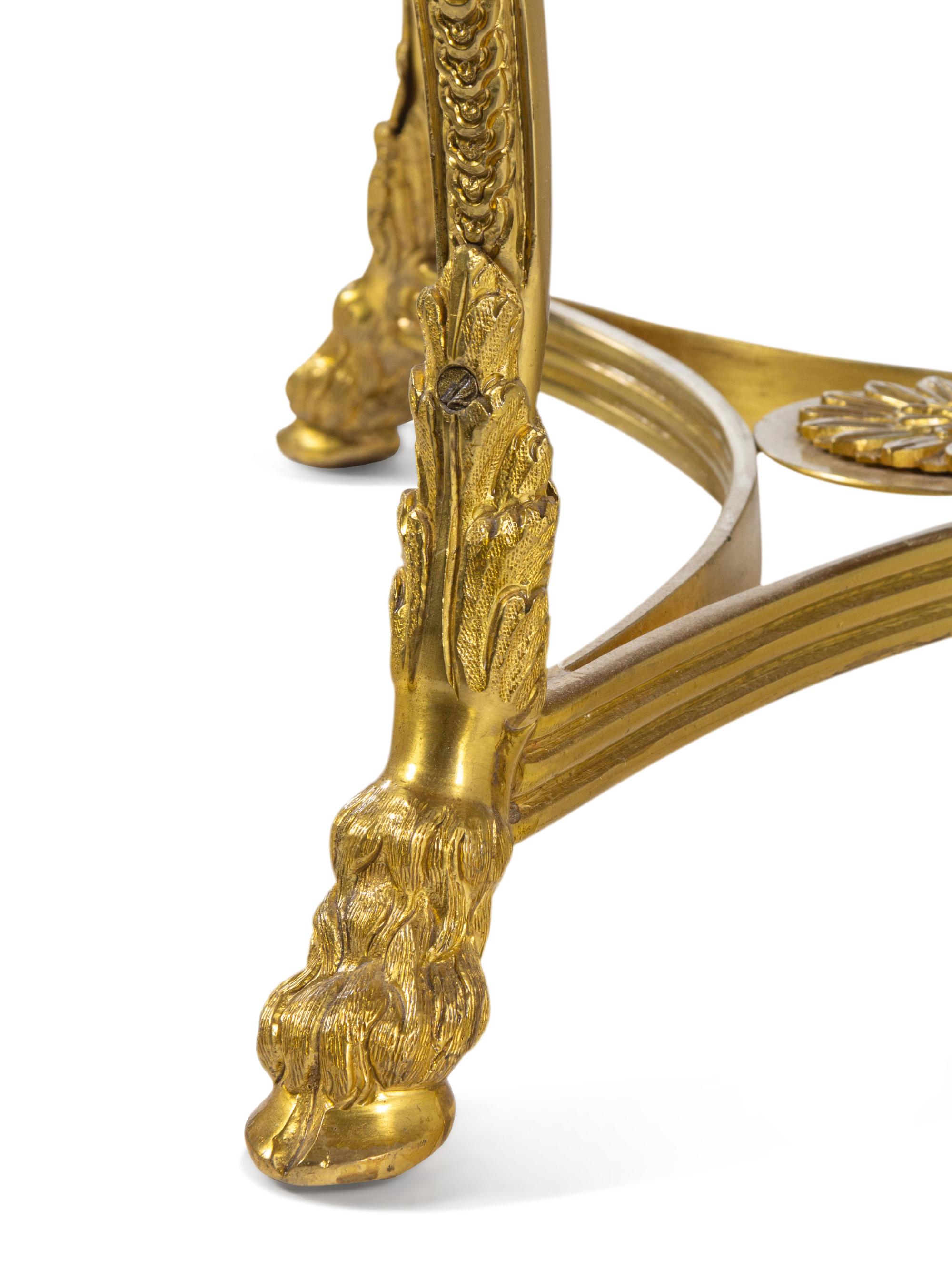 A French Neoclassical Style Gilt Bronze and Marble Guéridon