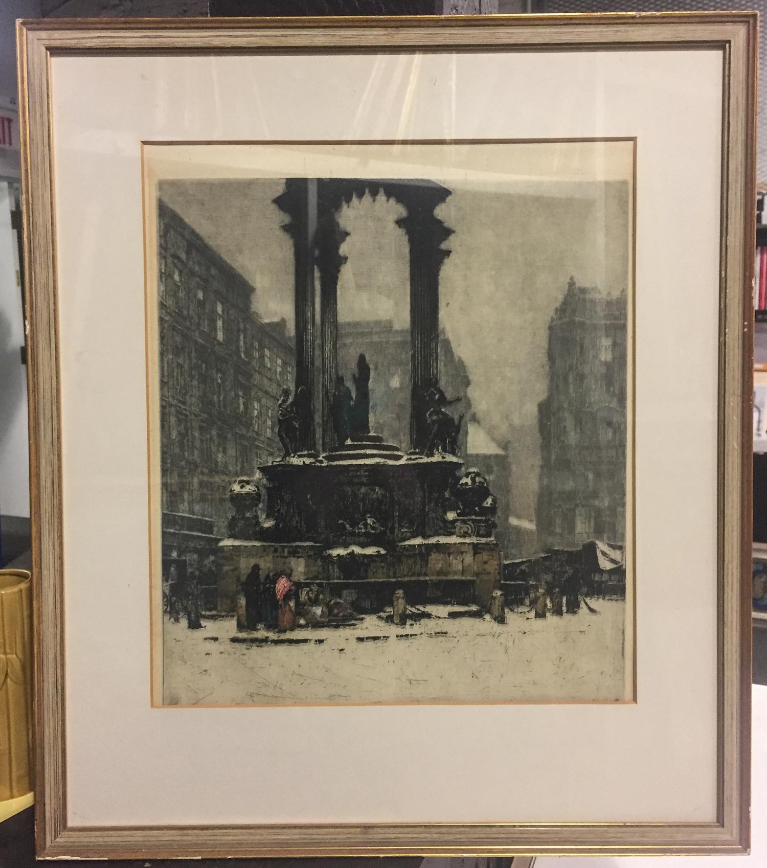 Artist Unknown, (20th century), Hoher Markt in Vienna in Winter