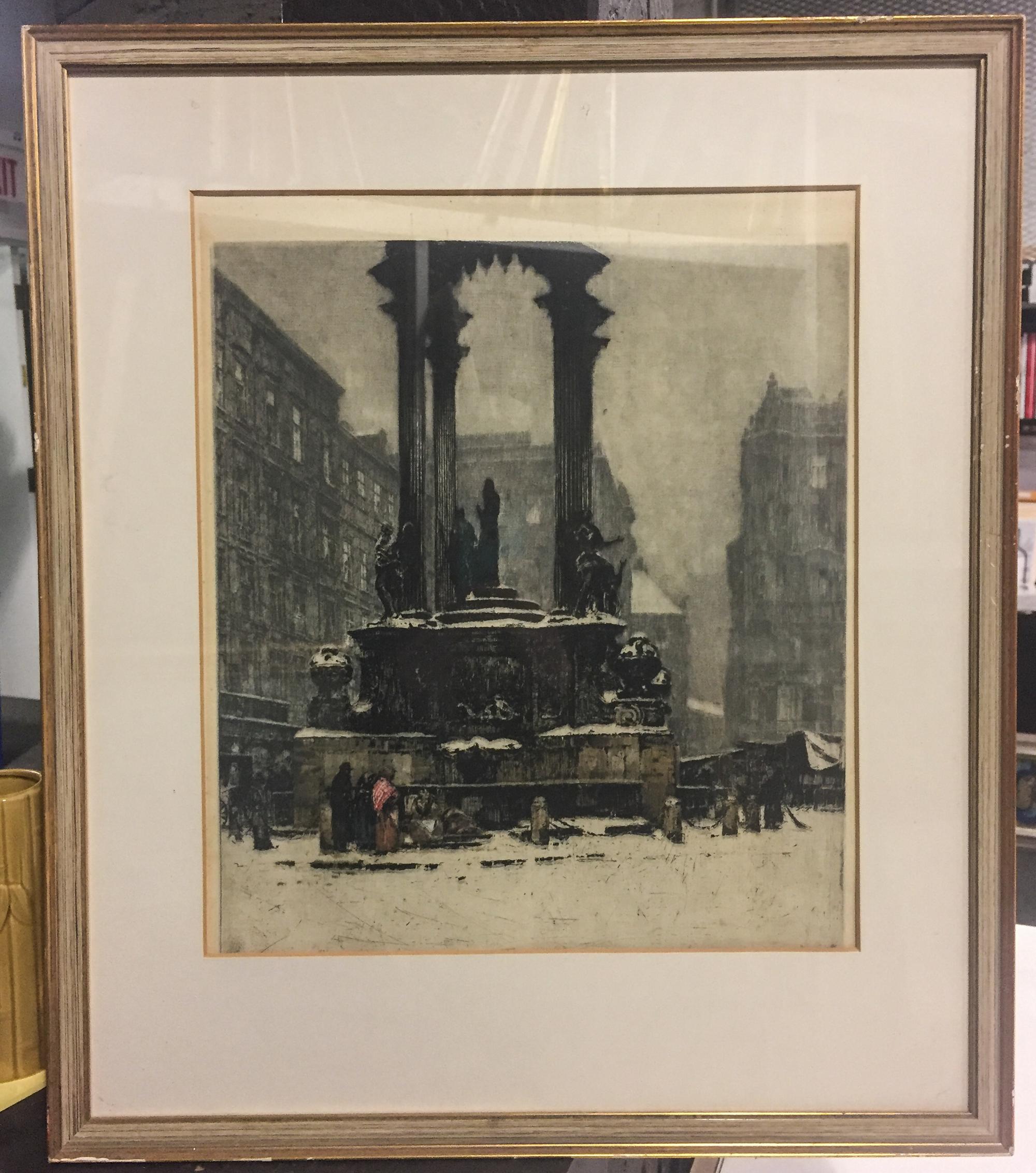 Artist Unknown, (20th century), Hoher Markt in Vienna in Winter