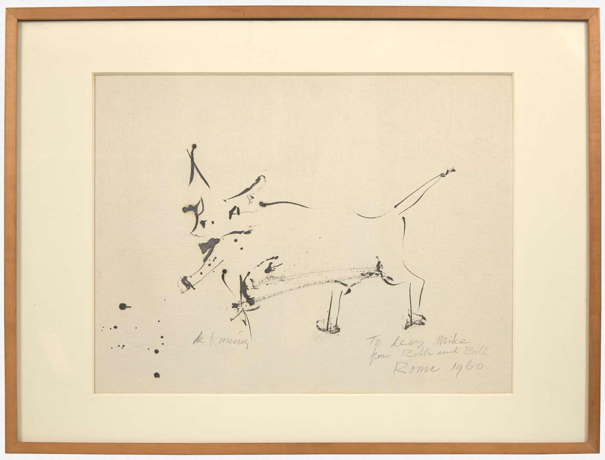 Willem de Kooning (American/Dutch, 1904-1997) - Untitled (Dog)