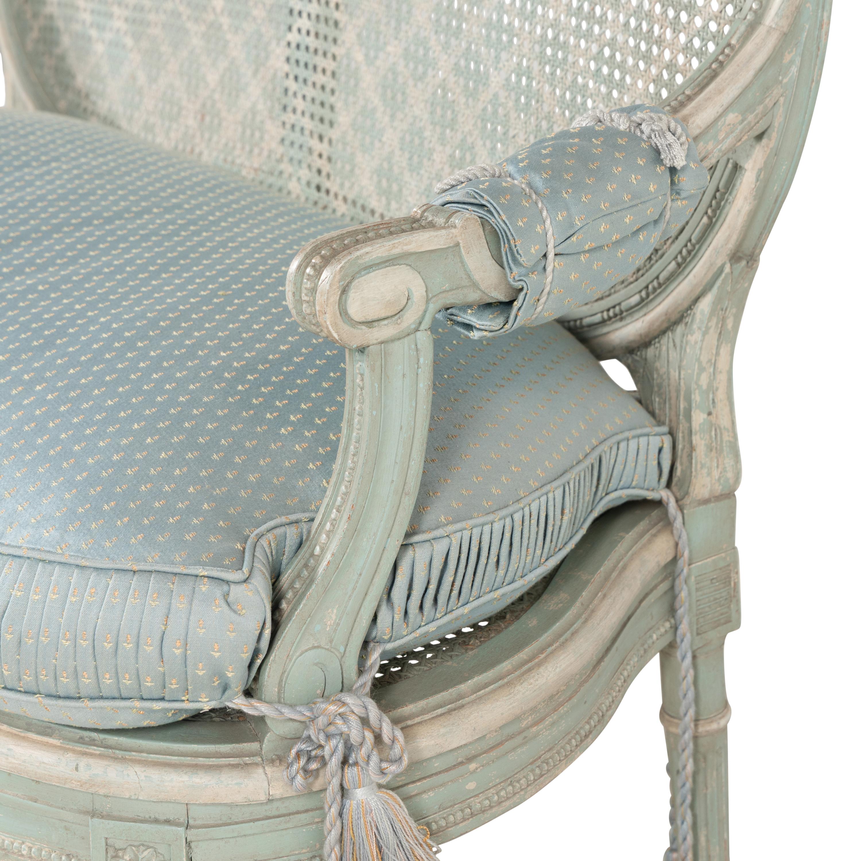 A Louis XVI Style Painted Settee