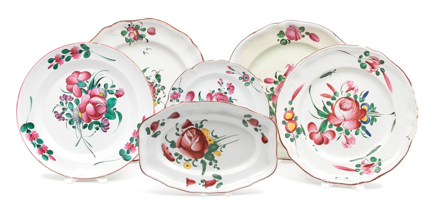A Collection of French Faience de Strasbourg Plates and Platters by Hannong — 18TH/19TH CENTURY