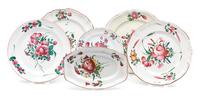 A Collection of French Faience de Strasbourg Plates and Platters by Hannong — 18TH/19TH CENTURY