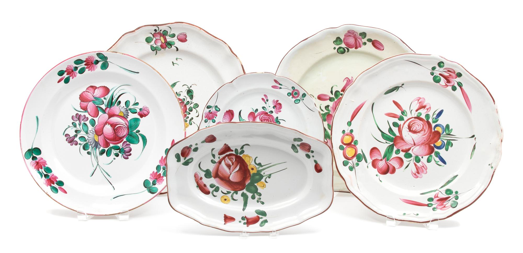 A Collection of French Faience de Strasbourg Plates and Platters by Hannong — 18TH/19TH CENTURY