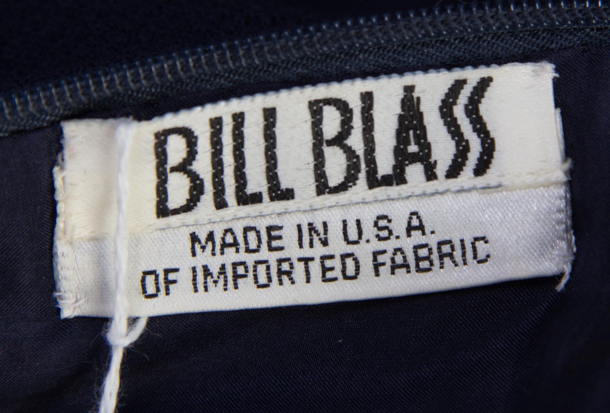 A Bill Blass Navy Sleeveless Sheath Dress, Size: 8.