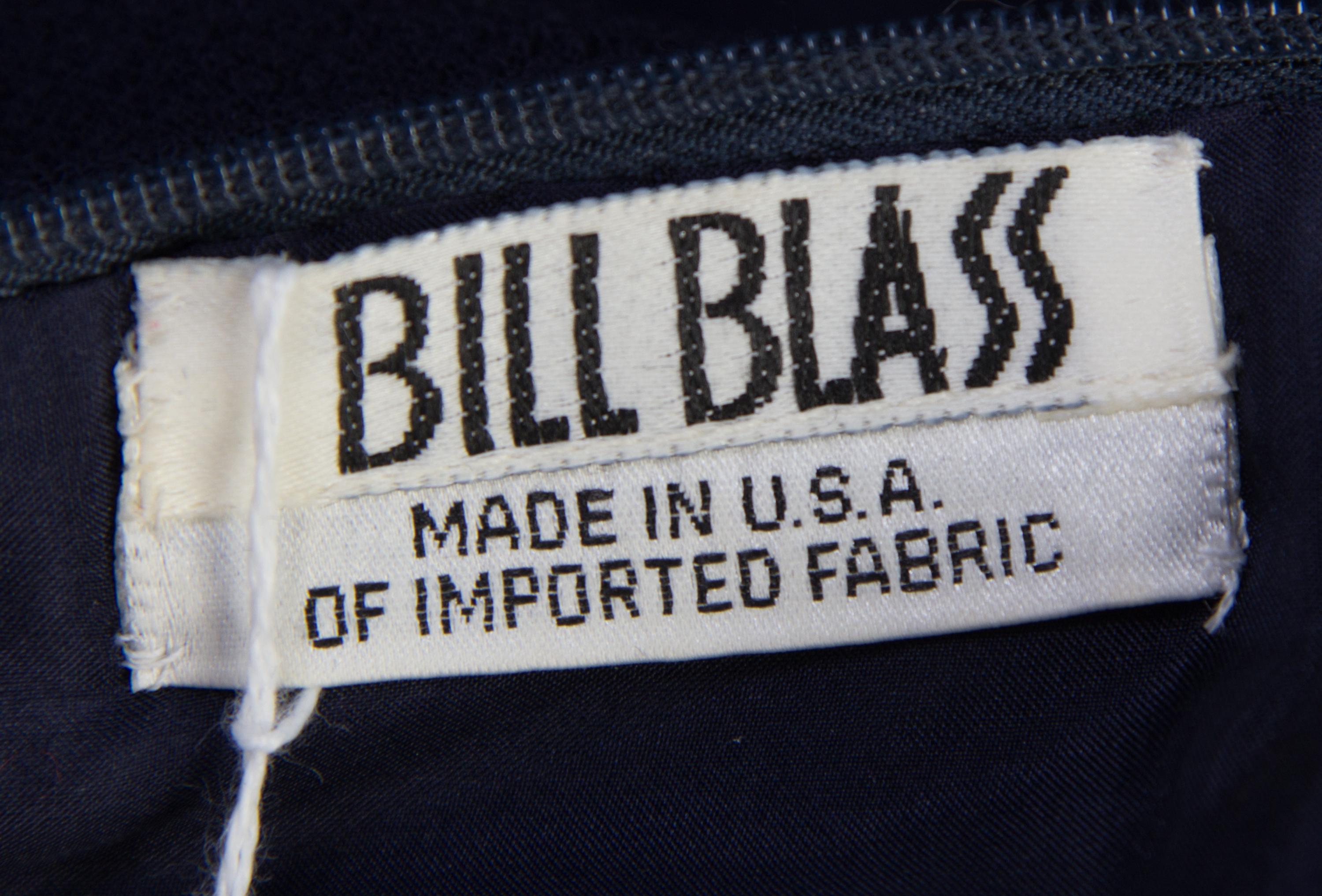 A Bill Blass Navy Sleeveless Sheath Dress, Size: 8.