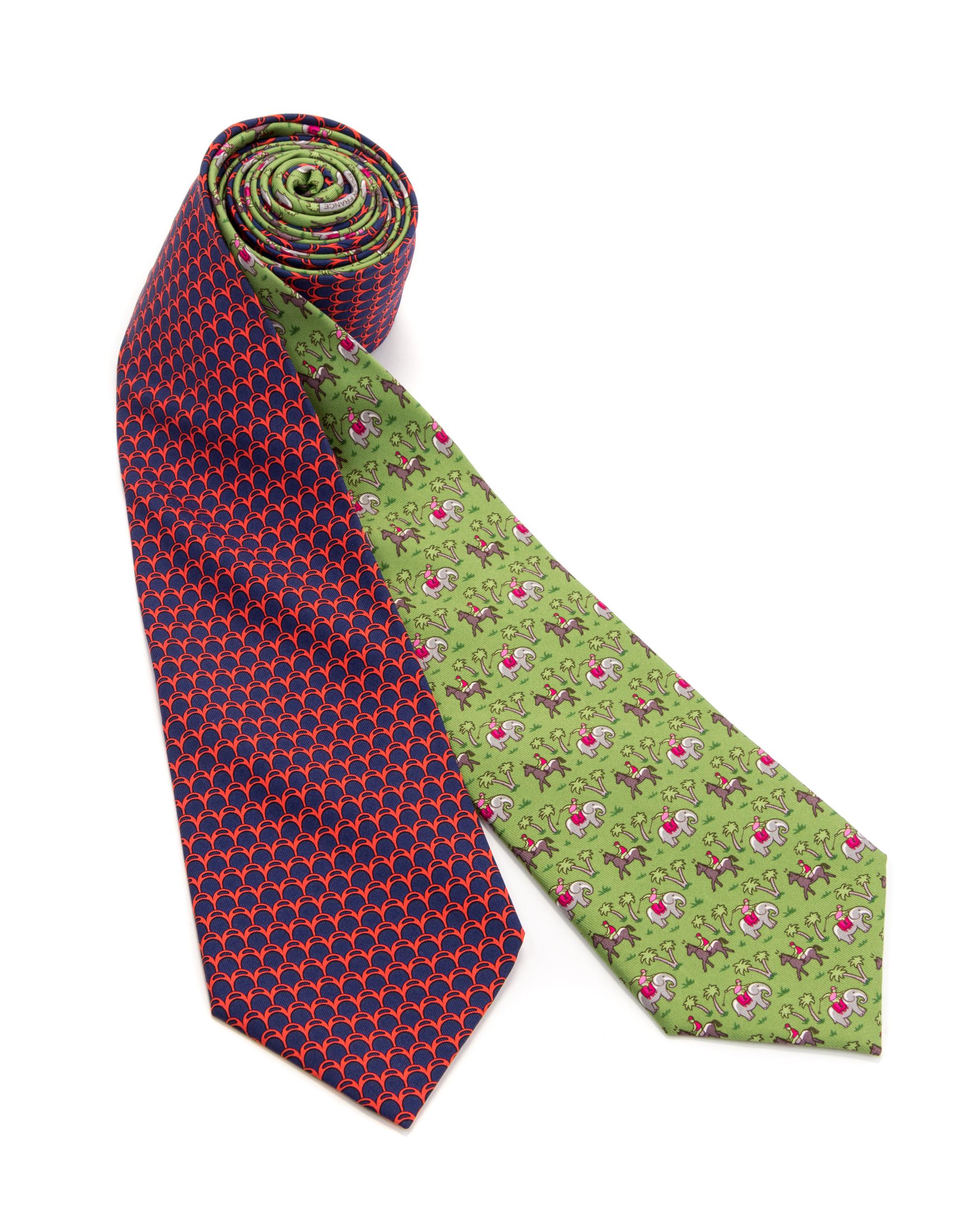 A Pair of Hermès Silk Ties,