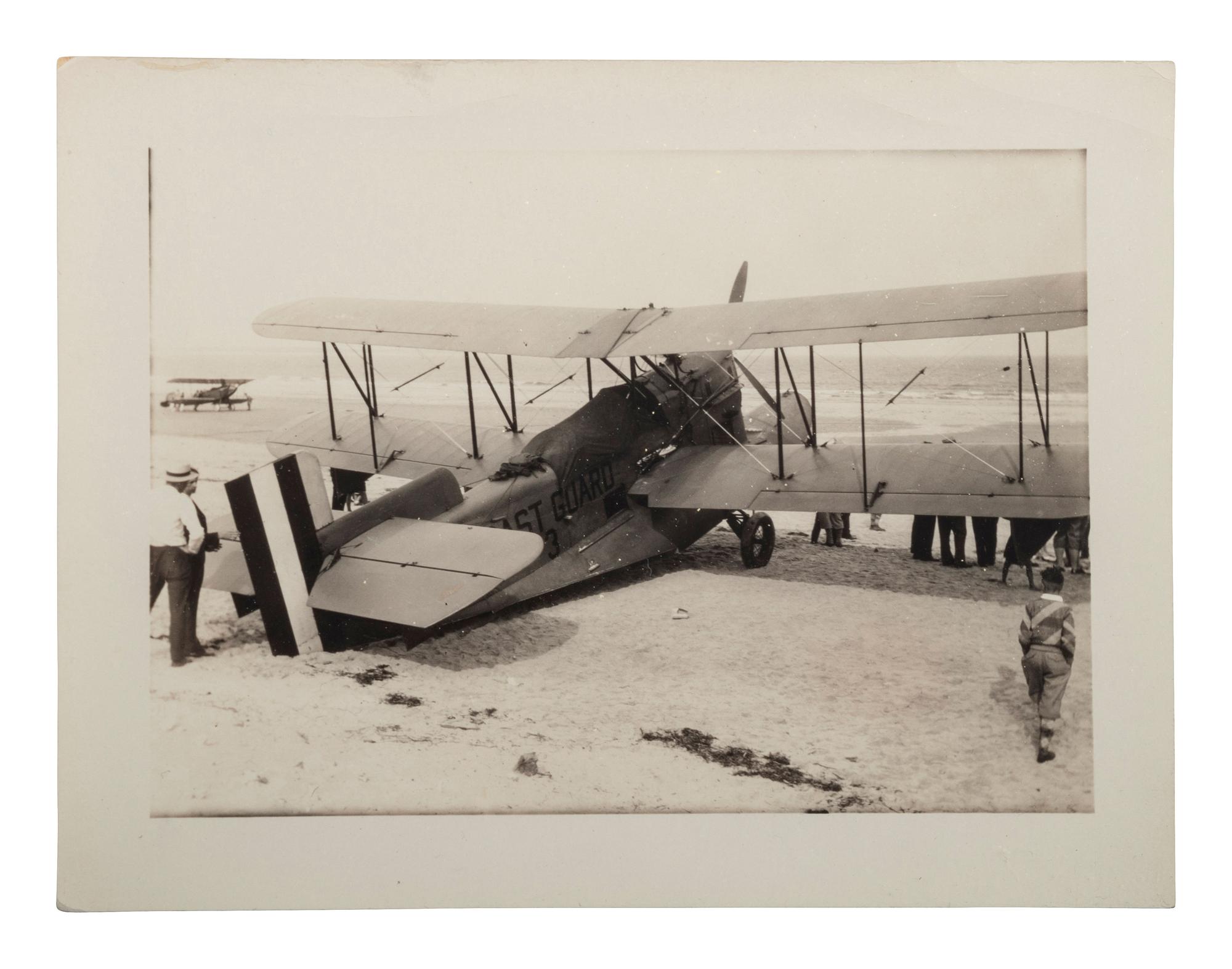 [AVIATION]. A group of 34 RPPCs & photographs of early airplanes and dirigibles.
