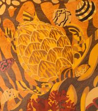 An Art Deco Stryle Marquetry Marble-Top Commode