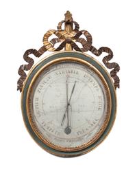 A French Giltwood Aneroid Barometer Height 35 1/2 inches. — CIRCA 1800