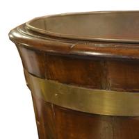 A Brass Banded Mahogany Cellarette 27" W x 21.5" D x 11.5" H — England, 19th Century