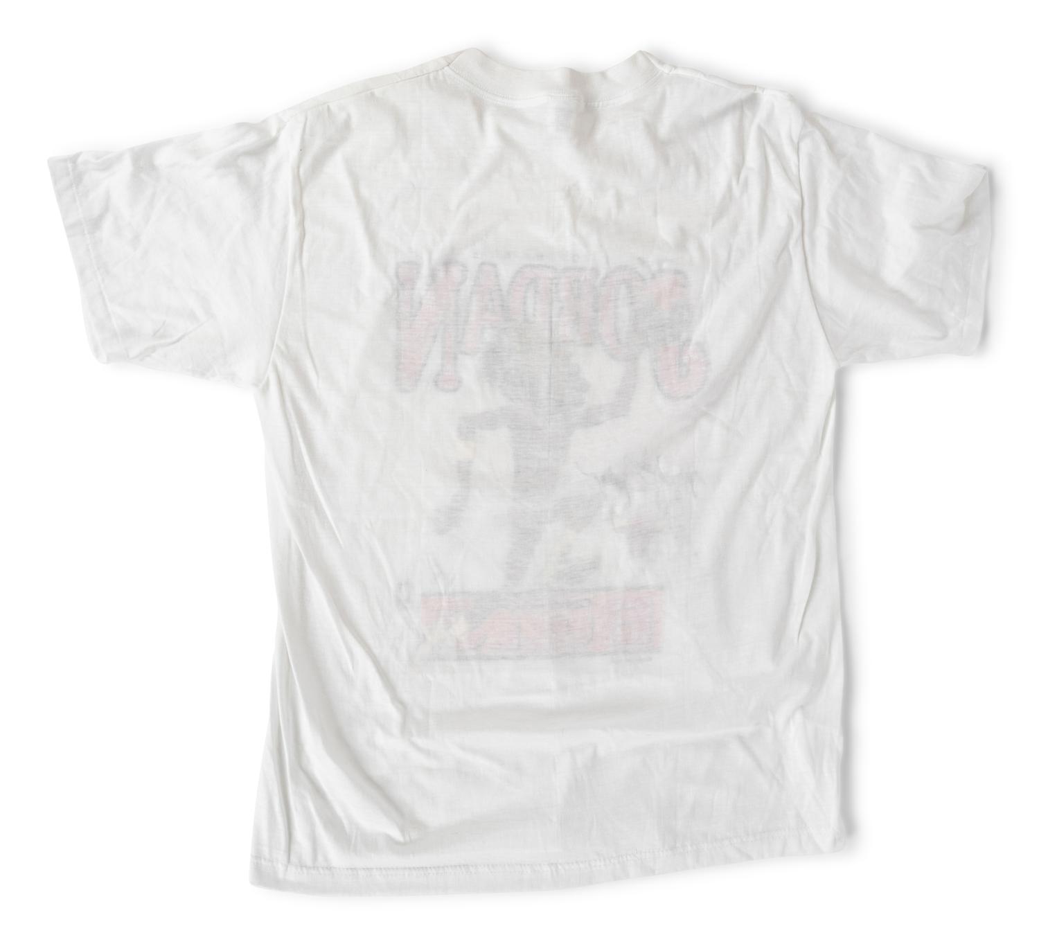 A Vintage Michael Jordan Signed Autograph Caricature Shirt (Beckett Authentication Services BAS Certified),