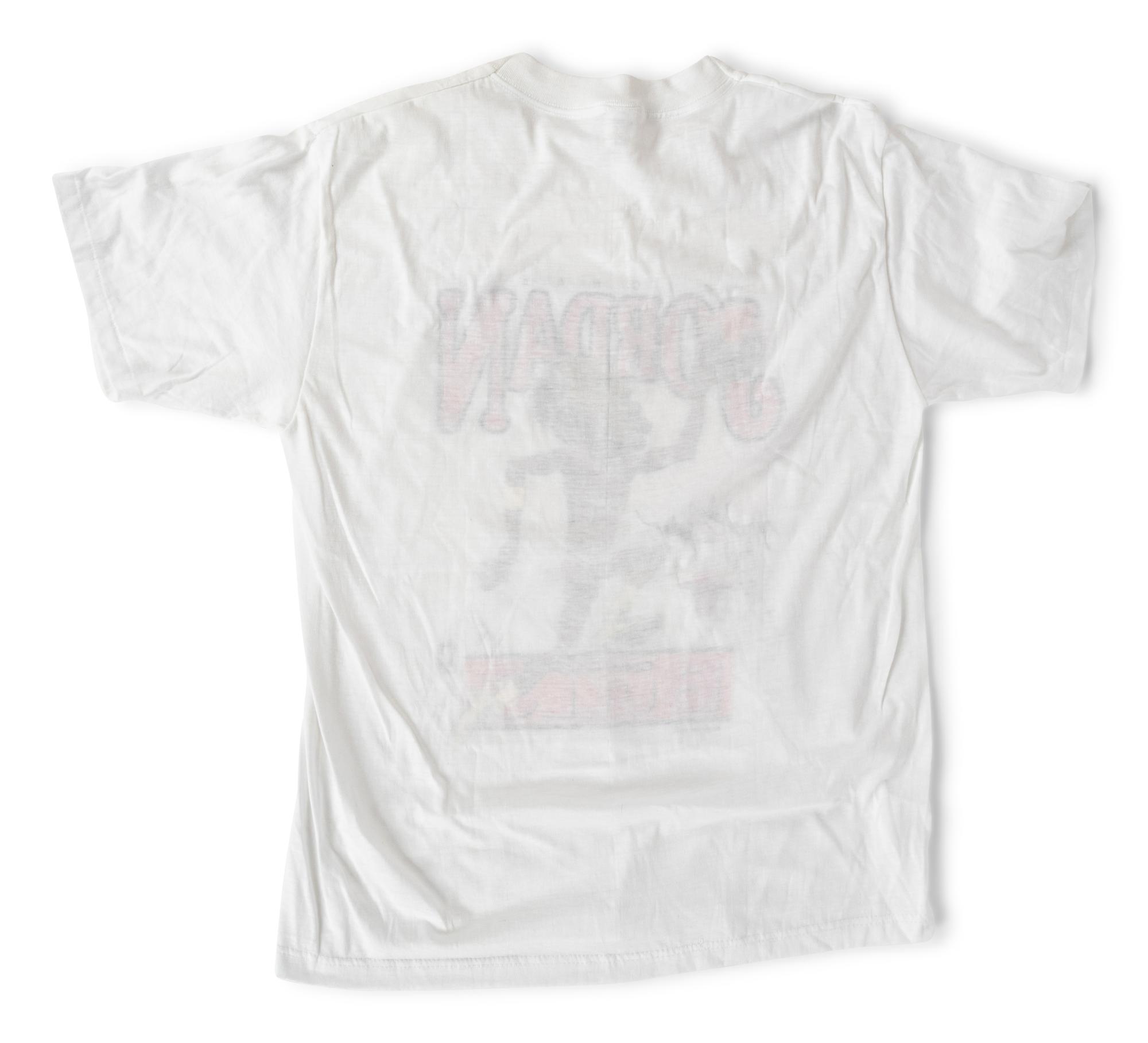 A Vintage Michael Jordan Signed Autograph Caricature Shirt (Beckett Authentication Services BAS Certified),