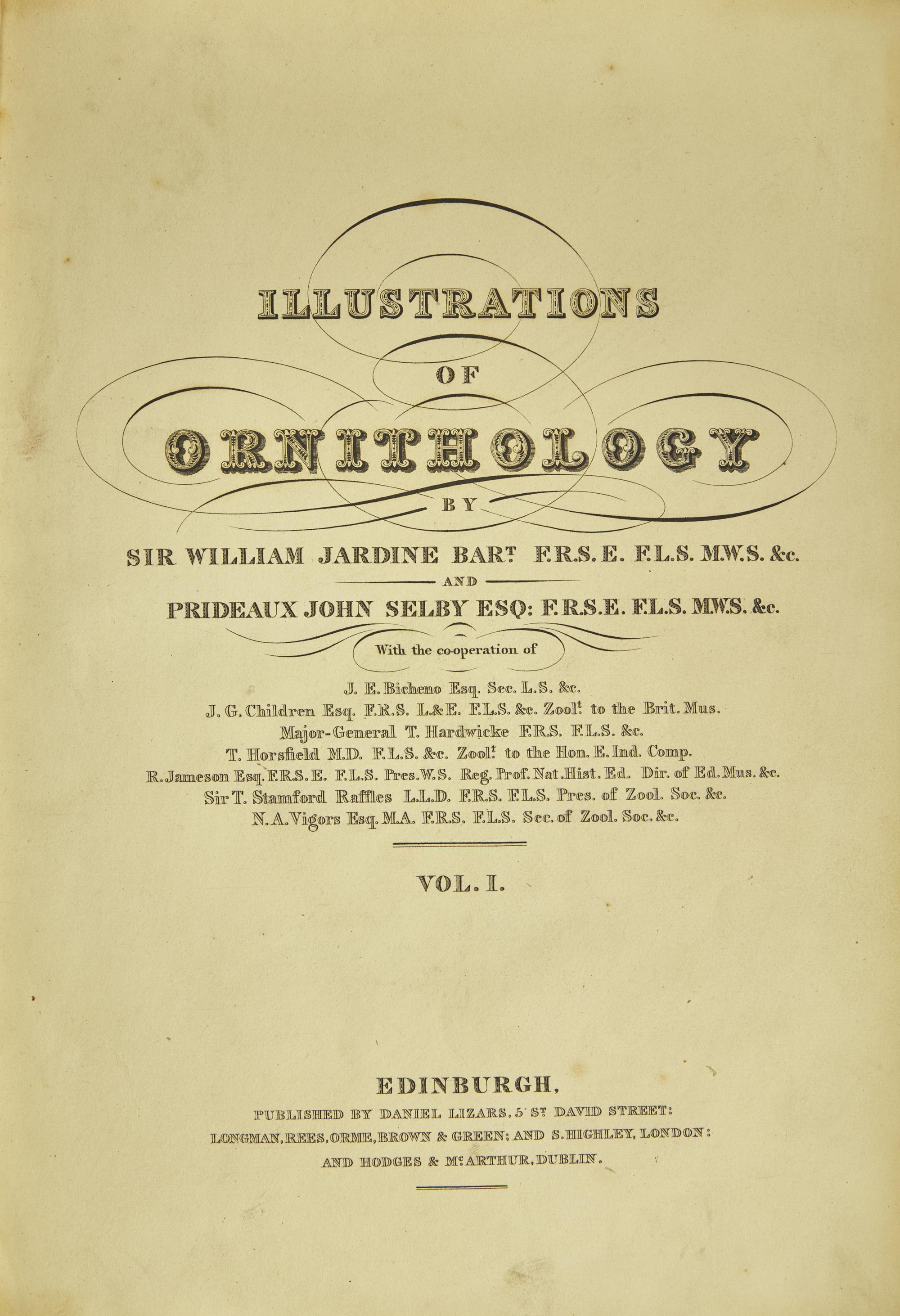 [Natural History] Jardine, Sir William, and Prideaux John Selby. Illustrations of Ornithology