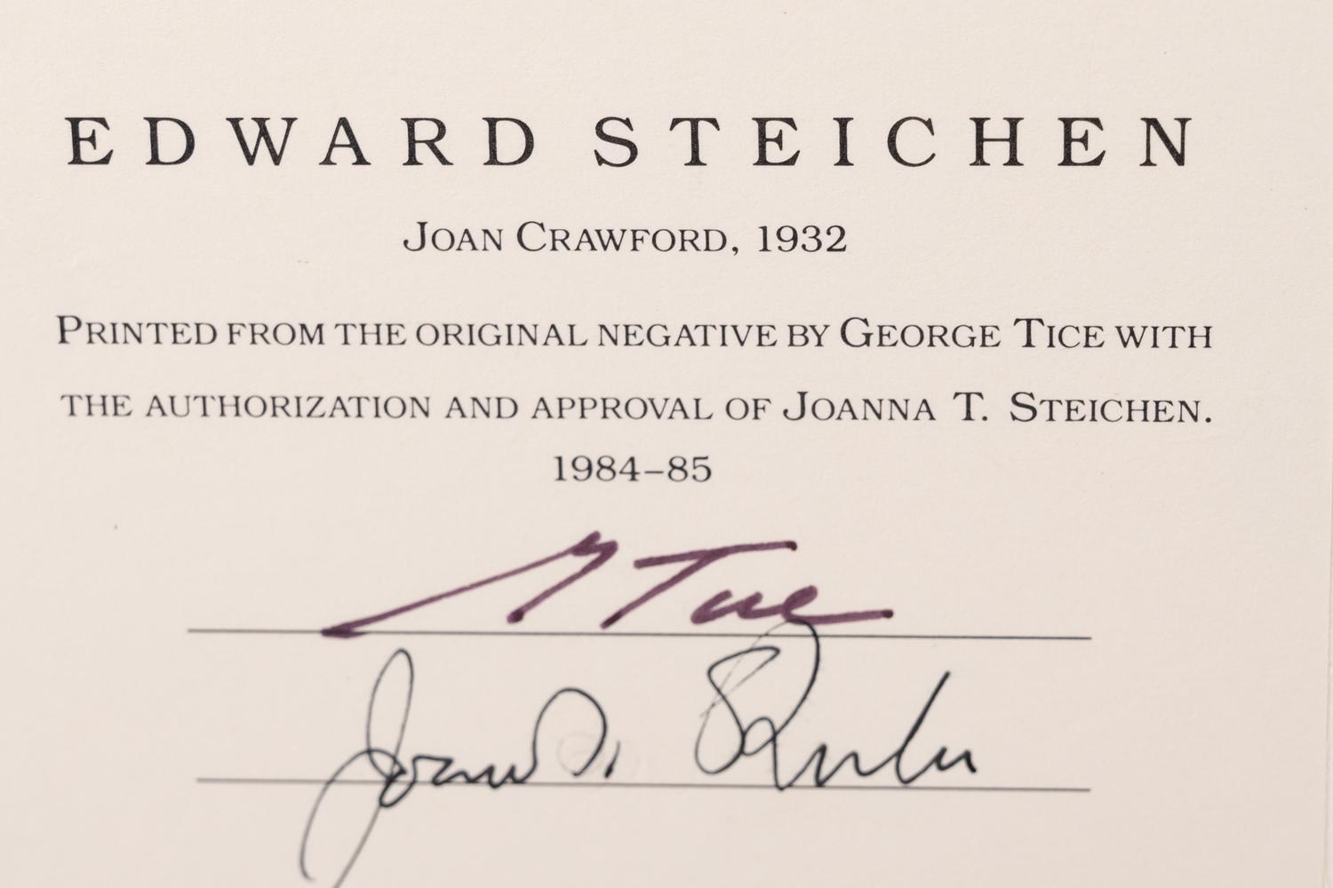 A group of five photographs (from In The Studio printed by George Tice with labels signed by George Tice and Joanna Steichen)