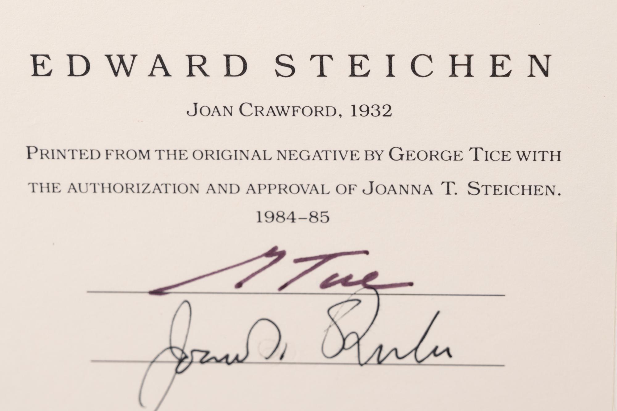 A group of five photographs (from In The Studio printed by George Tice with labels signed by George Tice and Joanna Steichen)
