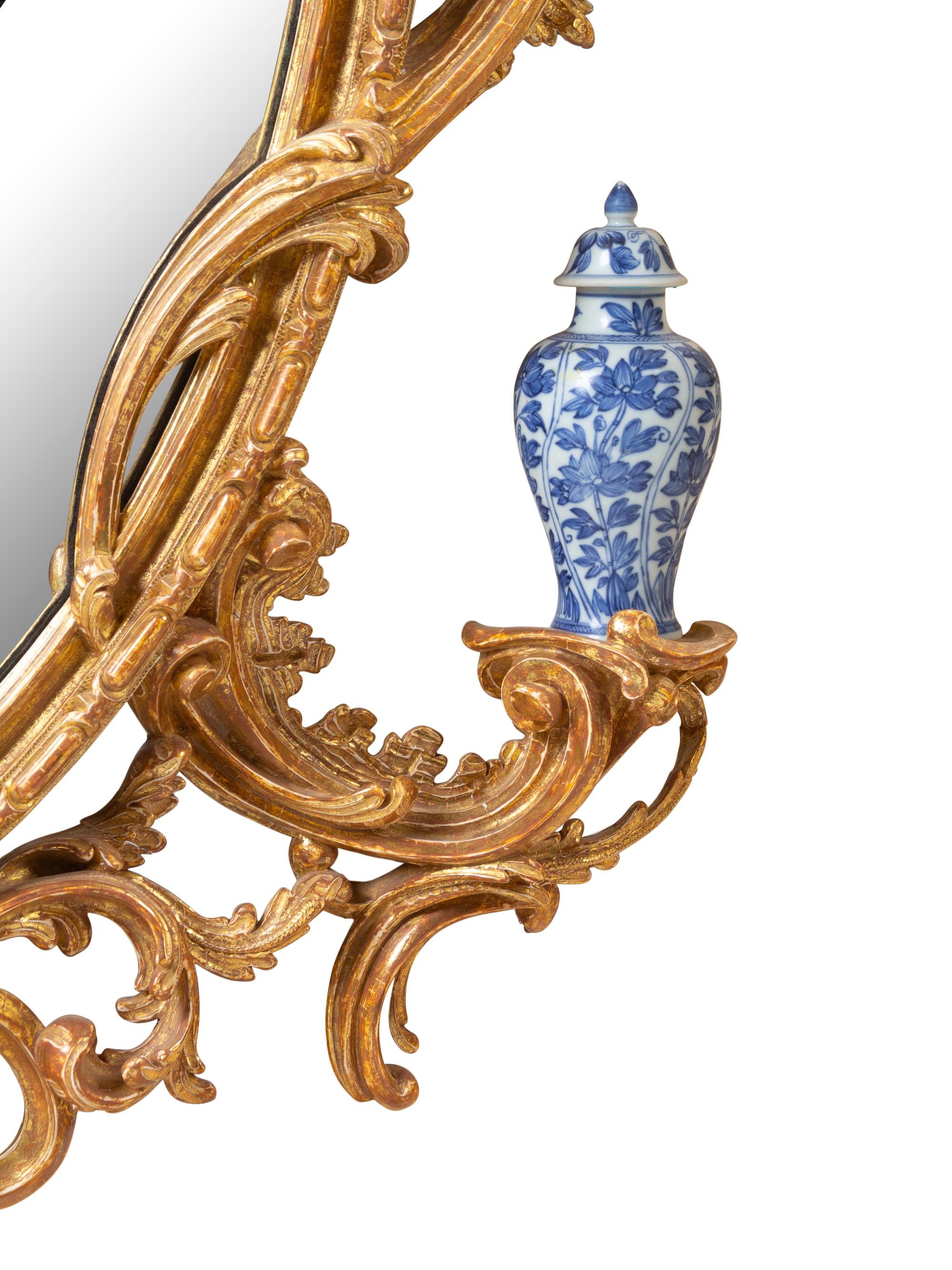A Pair of George II Giltwood Mirrors
