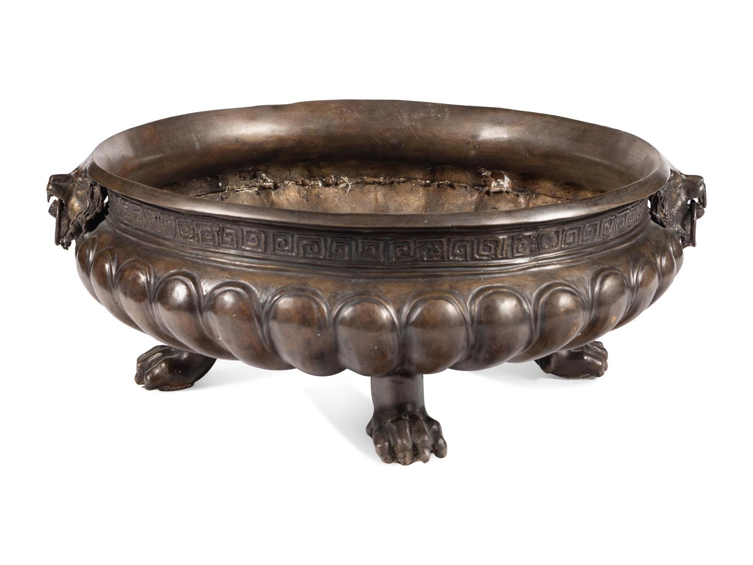 A Neoclassical Style Bronze Jardinière