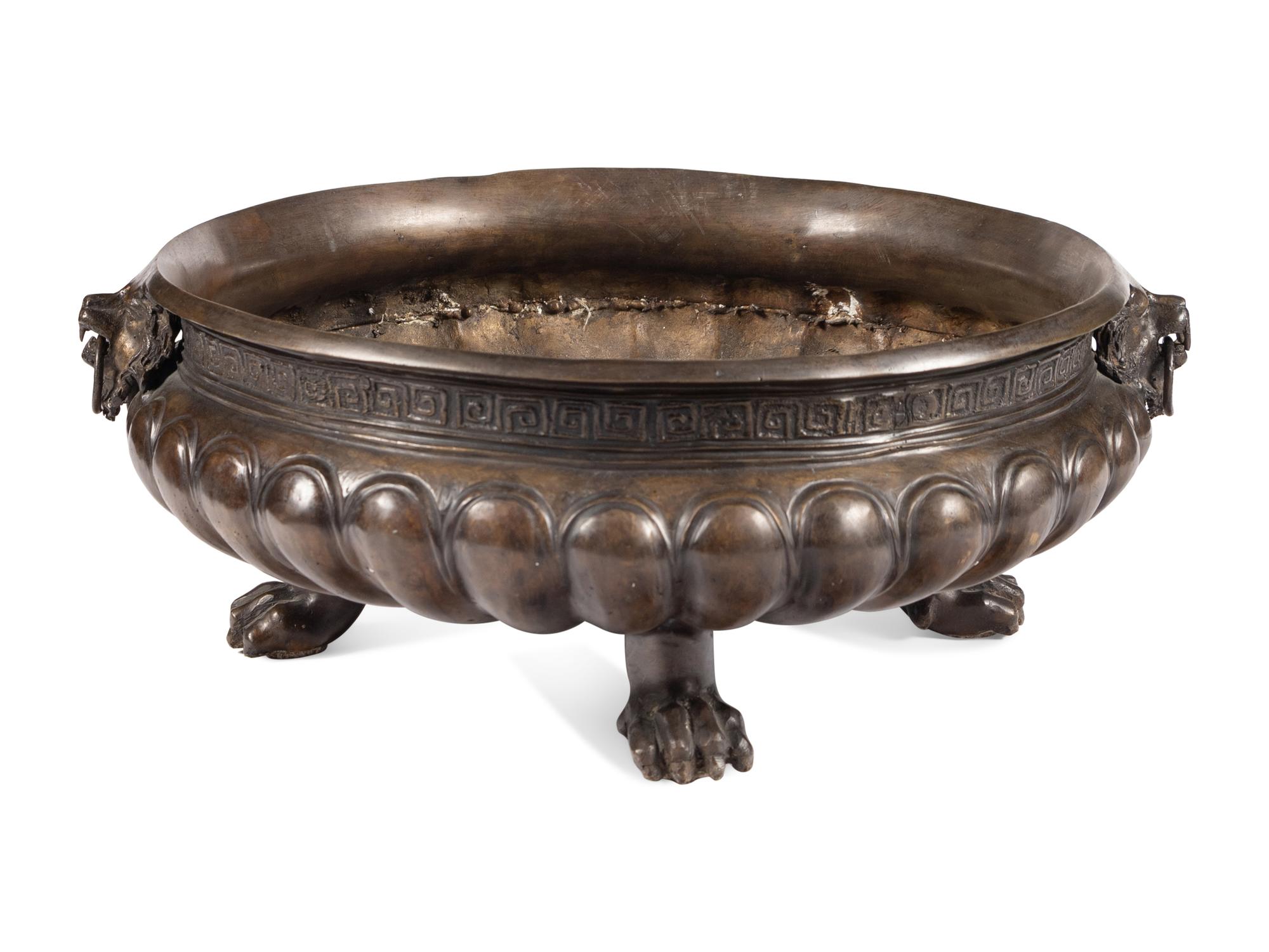 A Neoclassical Style Bronze Jardinière