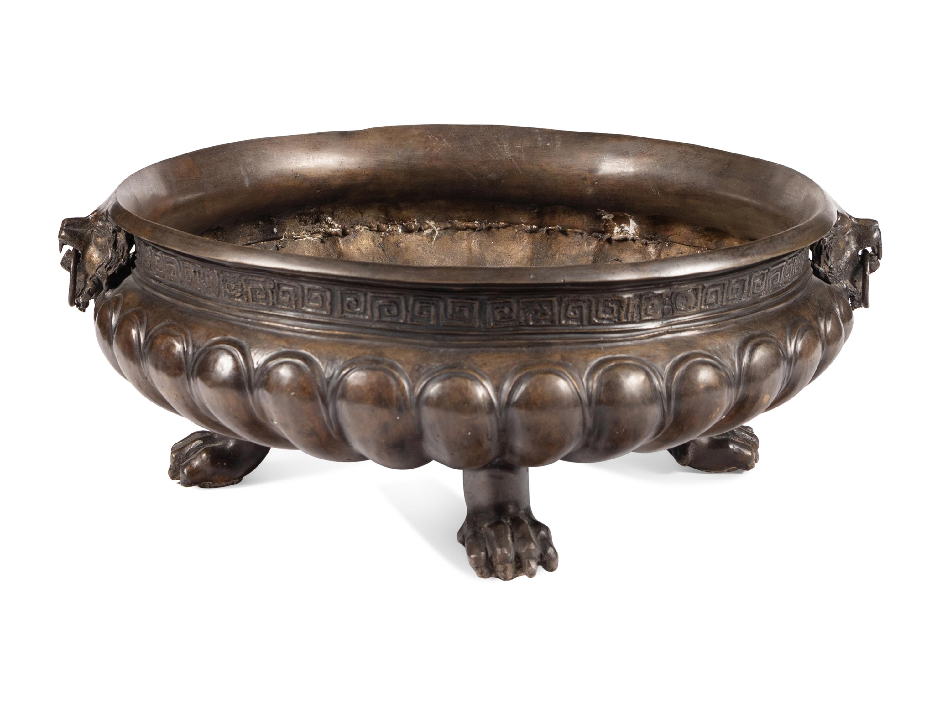 A Neoclassical Style Bronze Jardinière