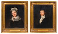 American School, (19th Century), Wedding Portraits of William and Abigail Tate of Fredericksburg, Virginia (two works)