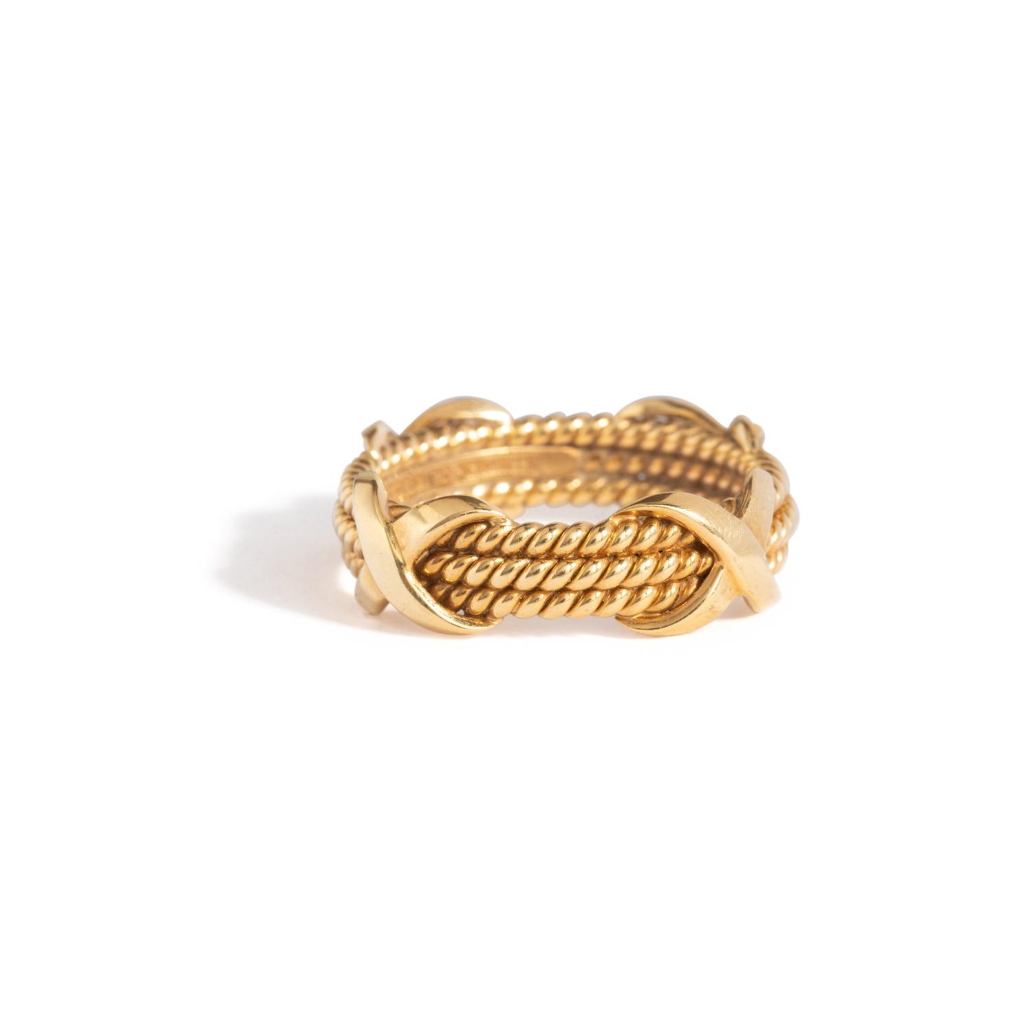 TIFFANY & CO., SCHLUMBERGER, YELLOW GOLD 'X' RING