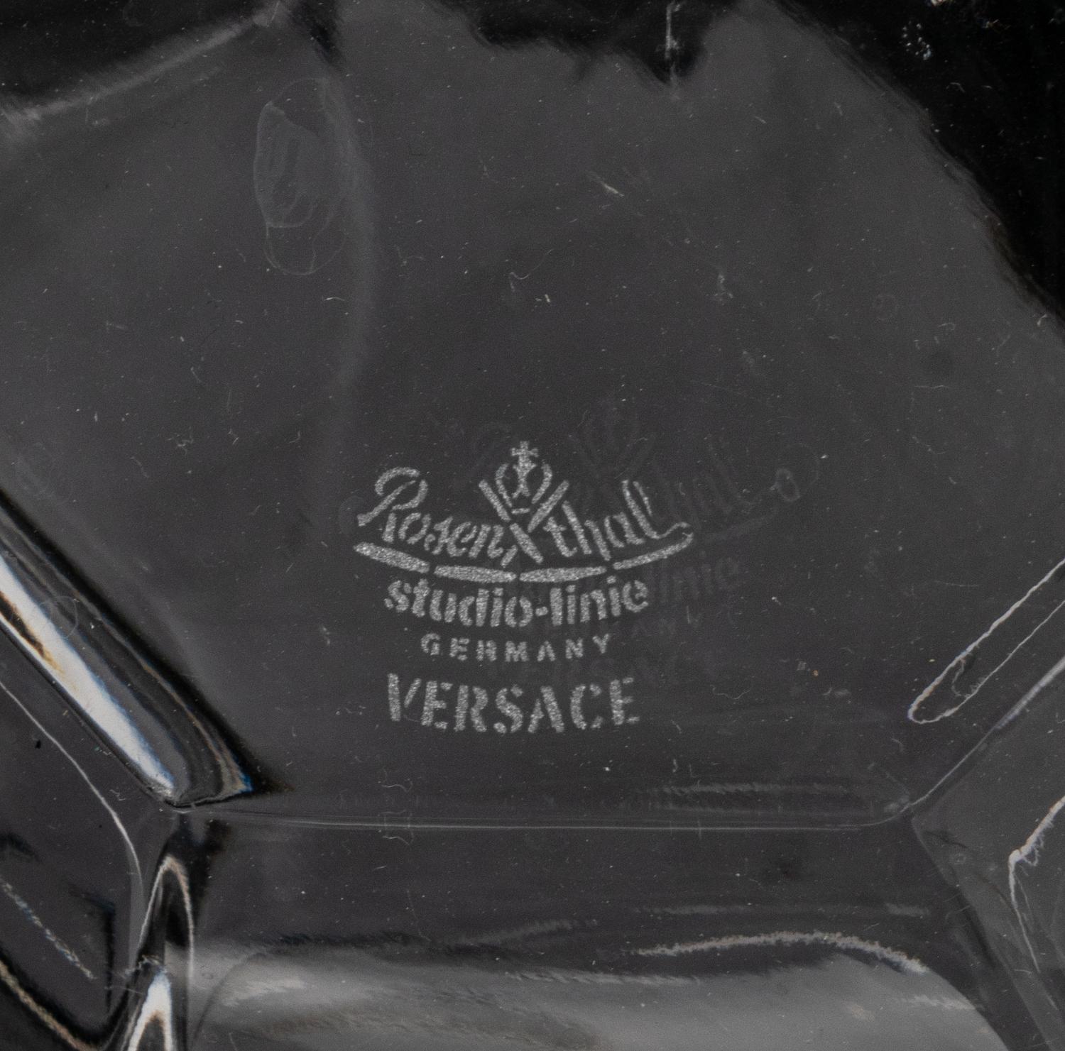 A Group of Versace Medusa Lumiere Glass Articles
