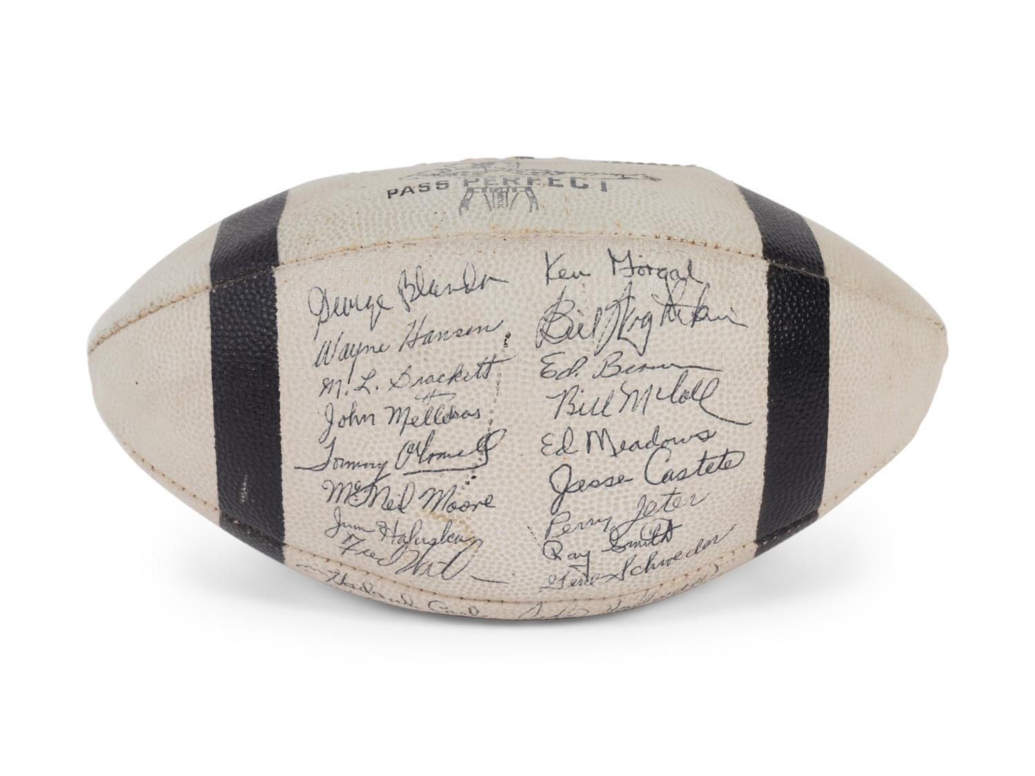 A 1956 Chicago Bears Team Signed Autograph Wilson Football With 40 Signatures, Including Four Hall of Famers (BAS Beckett Authentication Services Certified),
