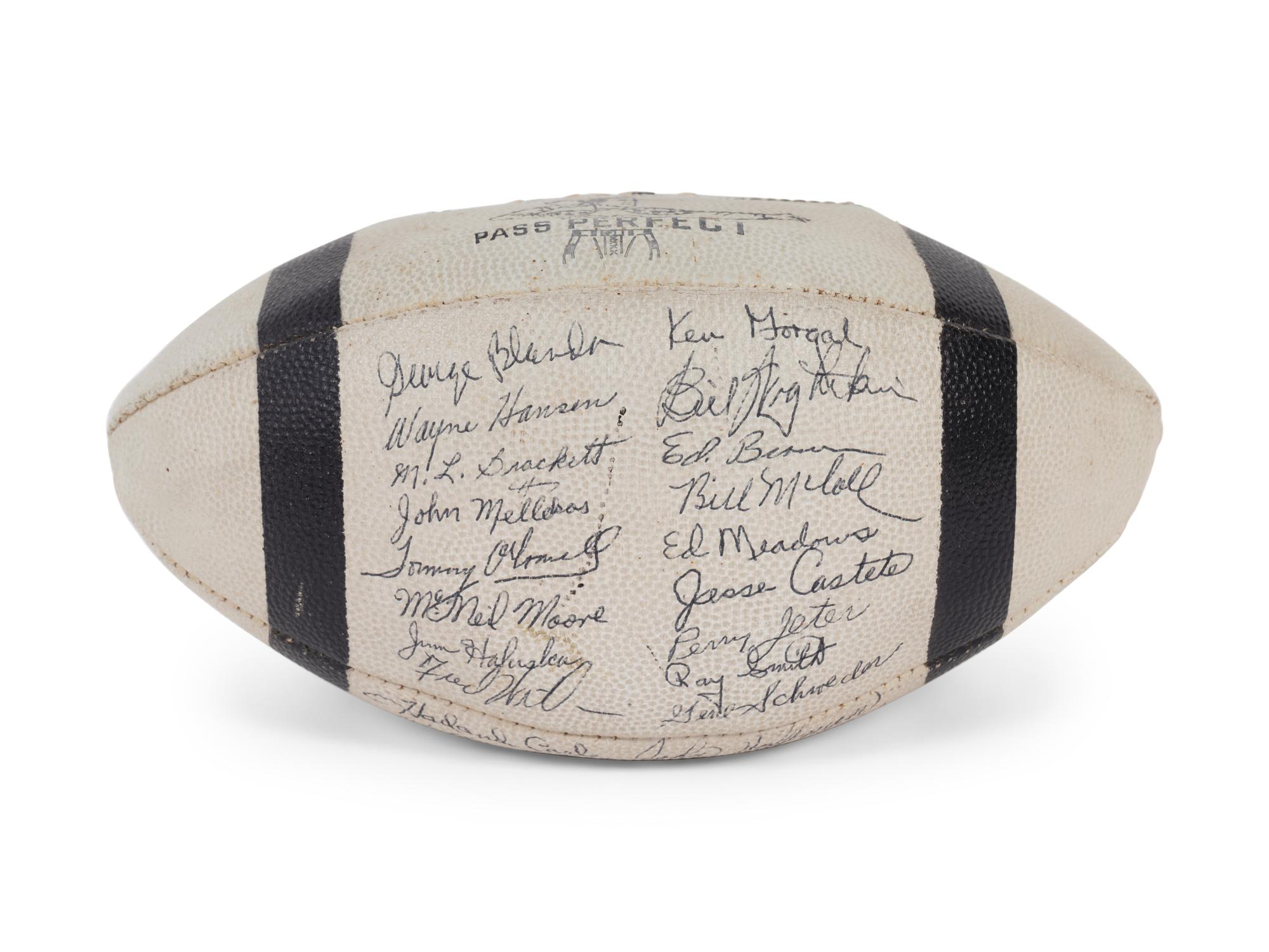 A 1956 Chicago Bears Team Signed Autograph Wilson Football With 40 Signatures, Including Four Hall of Famers (BAS Beckett Authentication Services Certified),