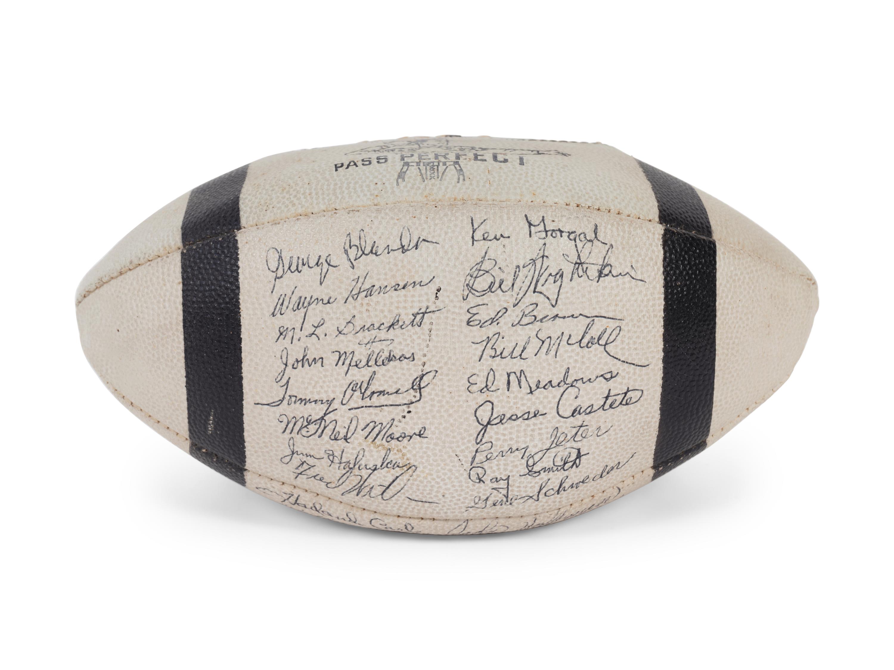 A 1956 Chicago Bears Team Signed Autograph Wilson Football With 40 Signatures, Including Four Hall of Famers (BAS Beckett Authentication Services Certified),
