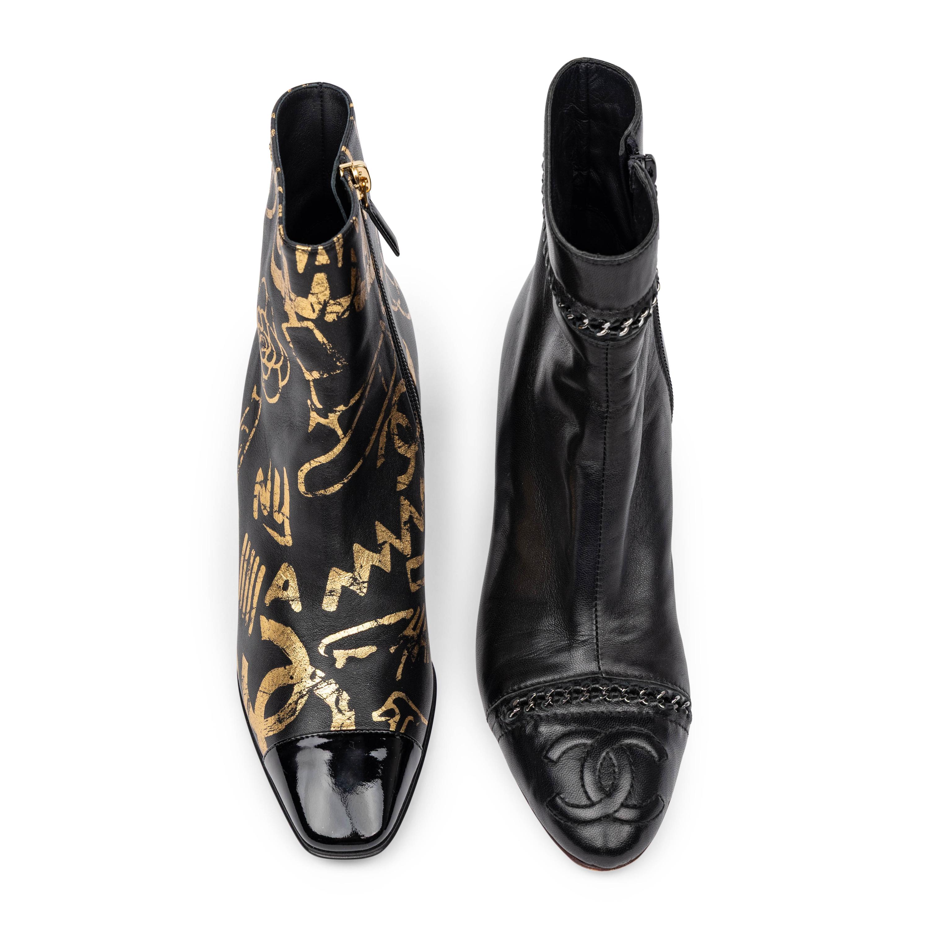 Chanel, Two Pairs of Leather Ankle Boots