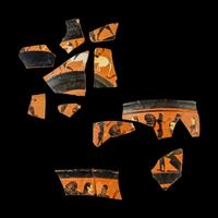 12 Attic Black-Figured Skyphos Fragments