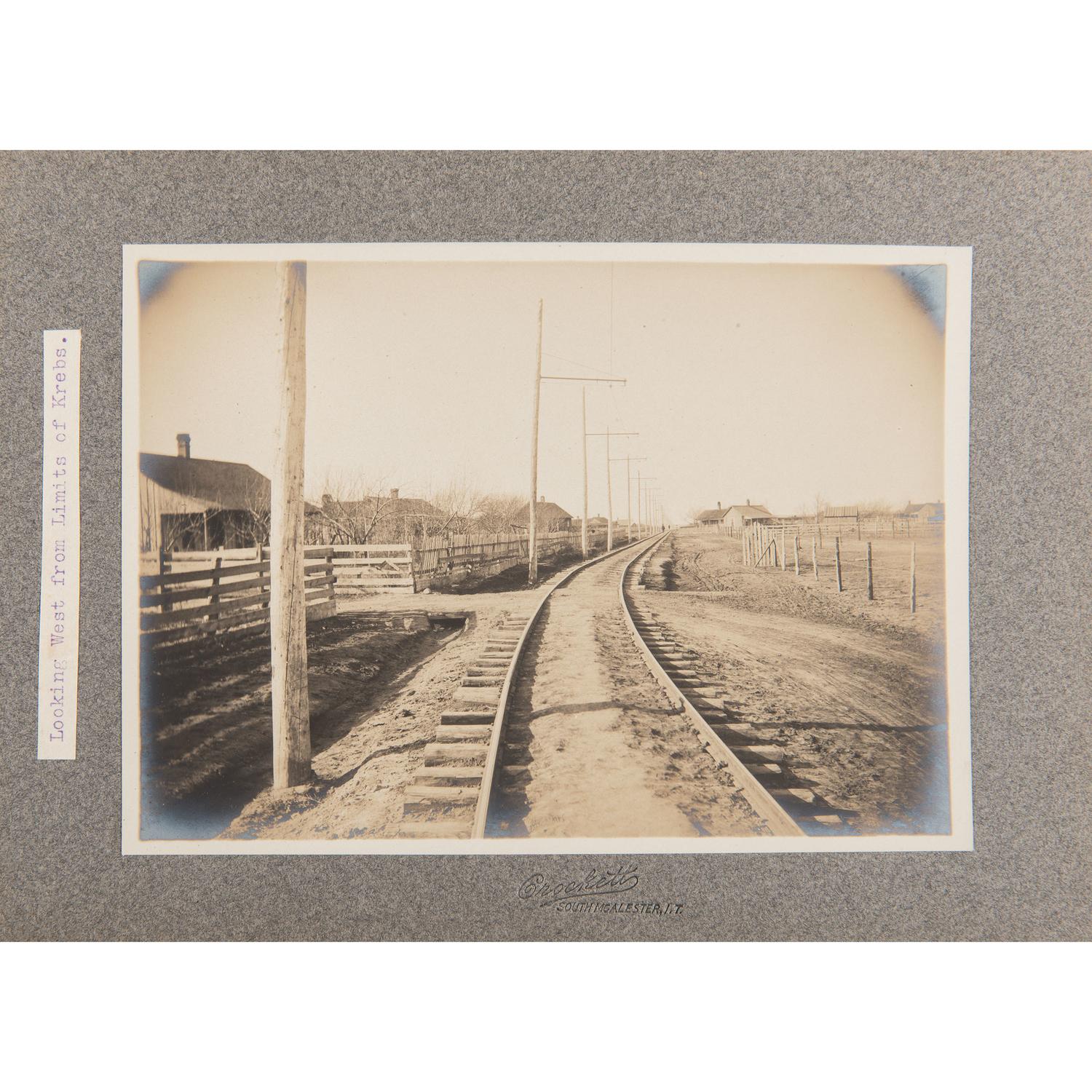 Indian Territory Traction Company, Fantastic Photo Album Showing Railroad Construction and Early Oklahoma Towns