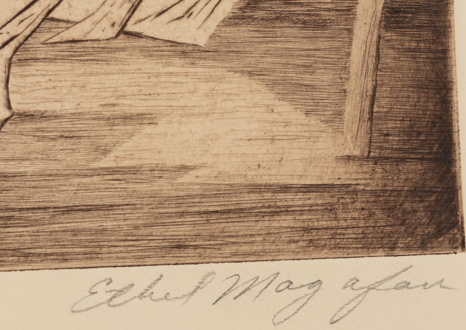 A group of five American prints (Max Arthur Cohn, Fisherman ; Steven Dohanos, The Postman ; Mina Benz Hoffman, The Immigrant ; Charles Wheele Locke, Brooklyn Wharf ; Ethel Magafan, Clothesline )