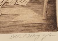 A group of five American prints (Max Arthur Cohn, Fisherman ; Steven Dohanos, The Postman ; Mina Benz Hoffman, The Immigrant ; Charles Wheele Locke, Brooklyn Wharf ; Ethel Magafan, Clothesline )
