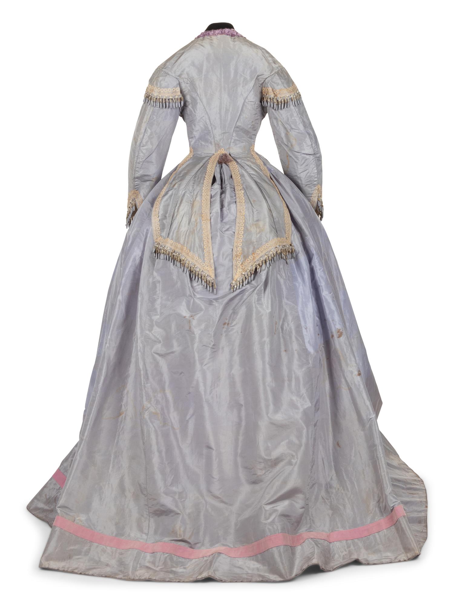 Silk Taffeta Three Piece Dress, 1870s