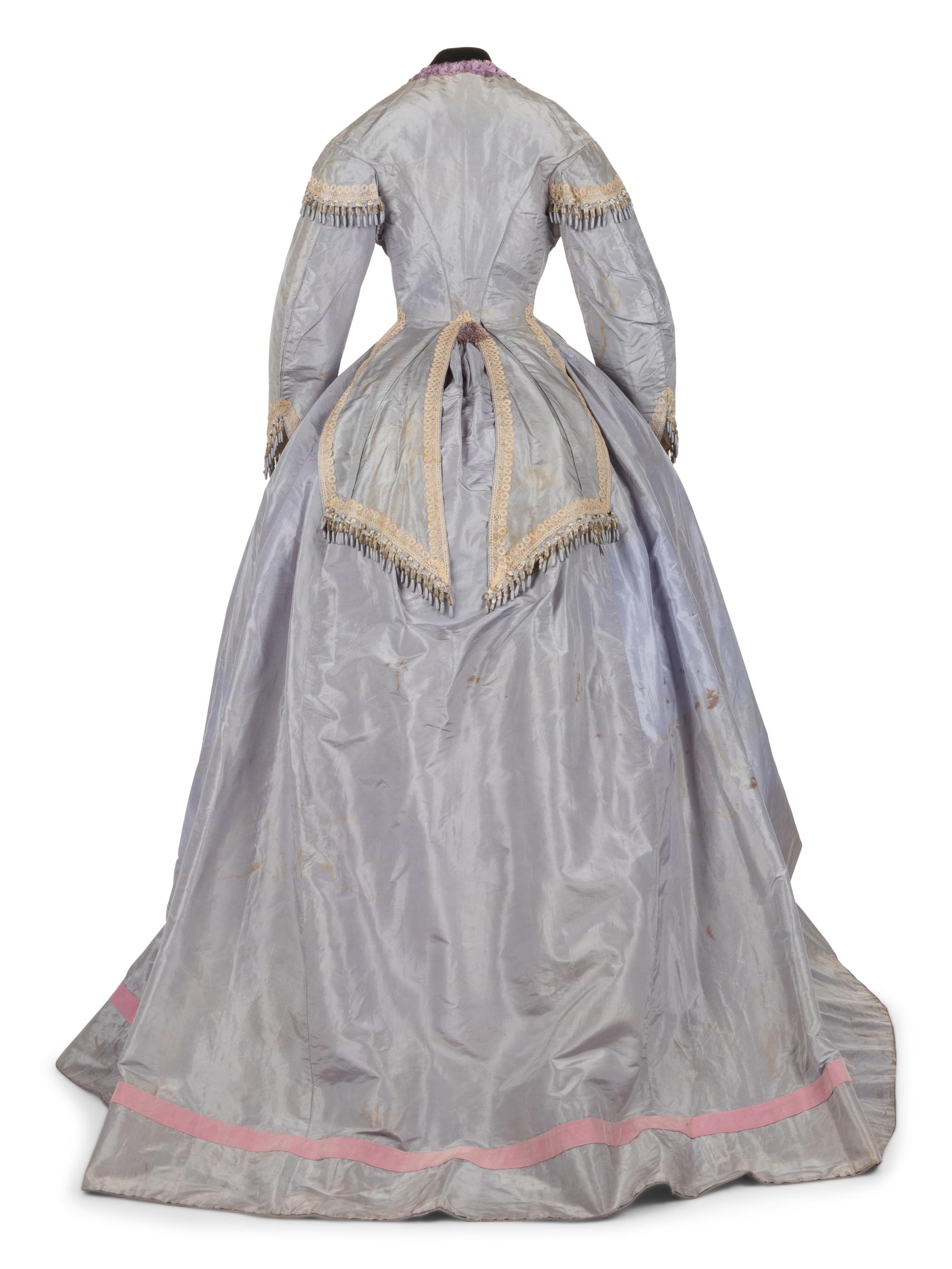 Silk Taffeta Three Piece Dress, 1870s