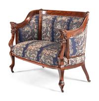 A Victorian Mahogany Three-Piece Seating Suite