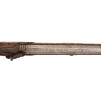 Fancy Engraved German Silver Mounted Half Stock Percussion Rifle by Tryon