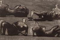 Four Reclining Figures with Architectural Background