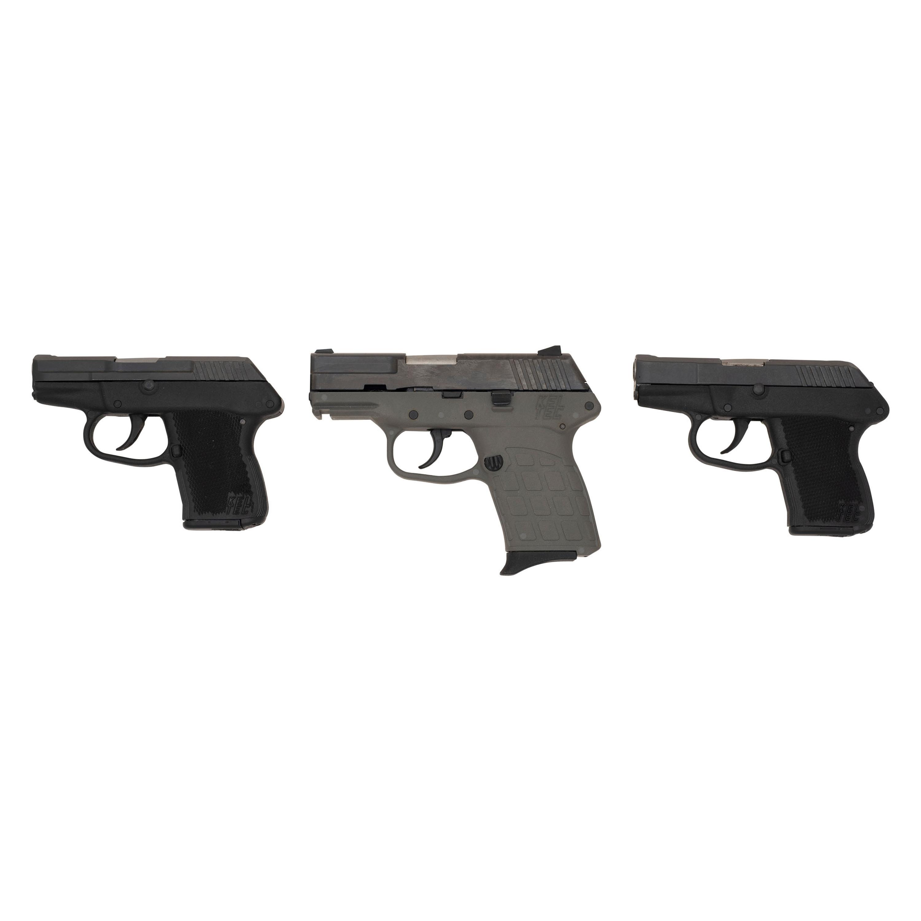 * Lot of Three Kel-Tech Pistols Including Kel-Tec P3AT .380 in Soft Case with Accessories