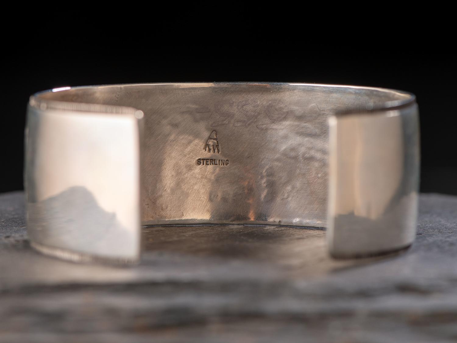 Sterling Silver Overlay Storyteller Cuff Bracelet