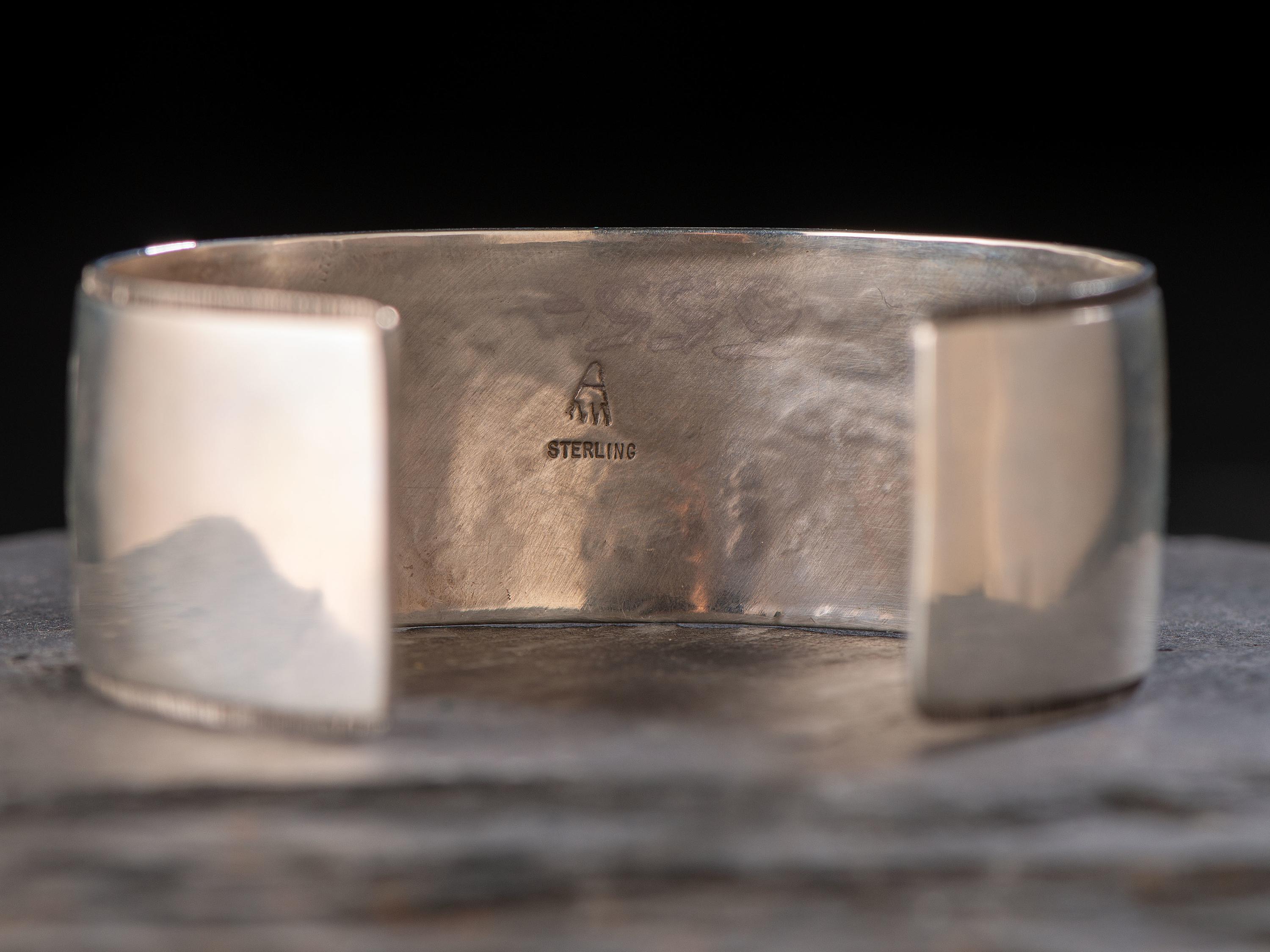 Sterling Silver Overlay Storyteller Cuff Bracelet